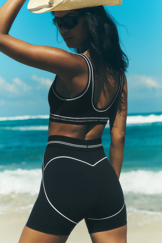 Shorts - Airbrush Heart Throb HIGH WAIST 10cm