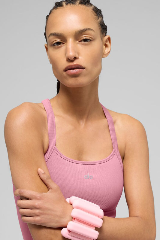 Seamless ribbed bra tank top